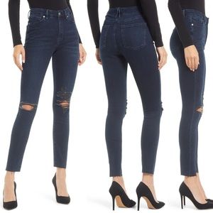 Good American Good Legs Raw Edge Skinny Jeans